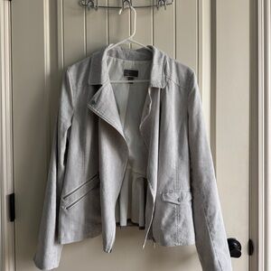 Light Gray/Blue and White Striped Jacket